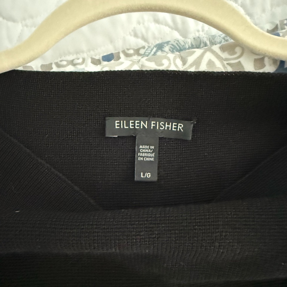Eileen Fisher Classic Black Knit Top